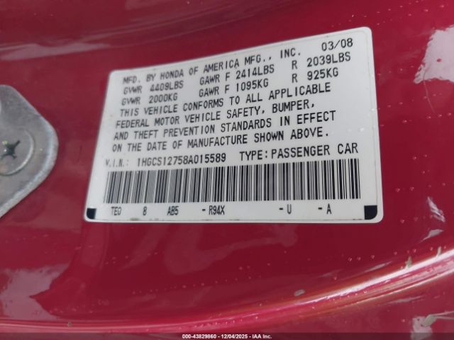 Honda Accord 2.4 Ex Image 9