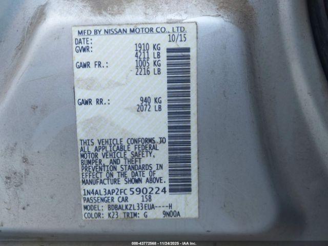 Nissan Altima 2.5 Sv Image 10